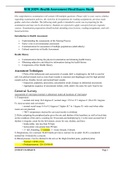 NUR 3029: Health Assessment Final Exam Study Guide Complete