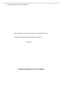 Advanced Health Assessment and Diagnostic Reasoning Wk.4- Lab_Differential Diagnosis for Skin Conditions.Patient Initials:KL