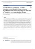  Classification of age groups and task  conditions provides additional evidence  for differences in electrophysiological correlates  of inhibitory control across the lifespan