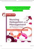 Test Bank for Nursing Delegation and Management of Patient Care 3rd Edition by Kathleen Motacki, All Chapters Covered ISBN: 9780323625463 Newest Edition 2024 Version Instant Download Pdf