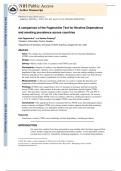  A comparison of the Fagerström Test for Nicotine Dependence  and smoking prevalence across countries