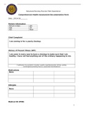 NURSING MS C350 Comprehensive Health Assessment Documentation Form- JDC 26 years old