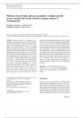  Patterns of seed bank and size asymmetry of plant growth  across varying sites in the invasive Lantana camara L.  (Verbenaceae)