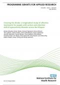 Crossing the divide: a longitudinal study of effective  treatments for people with autism and attention  deficit hyperactivity disorder across the lifespan