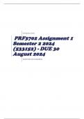 PRF3702 Assignment 1 Semester 2 2024 (533152) - DUE 30 August 2024