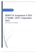 IRM4724 Assignment 4 2024 (776400) - DUE 5 September 2024