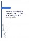 PRF3702 Assignment 1 Semester 2 2024 (533152) - DUE 30 August 2024