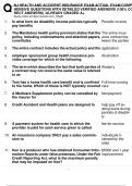 NJ HEALTH AND ACCIDENT INSURANCE EXAM ACTUAL EXAM COMPREHENSIVE QUESTIONS WITH DETAILED VERIFIED ANSWERS (100% CORRECT ANSWERS) /ALREADY GRADED A+ S