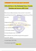 NUR 1102 Part 1: The Professional Nurse 1 Practice Questions and Answers (100% Pass)