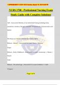 NURS 2700 - Professional Nursing Exam Study Guide with Complete Solutions