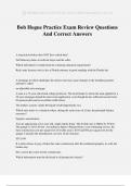 Bob Hogue Practice Exam Review Questions And Correct Answers