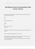 Bob Hogue Practice Exam Questions With Correct Answers