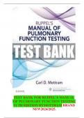 TEST BANK FOR RUPPEL’S MANUAL OF PULMONARY FUNCTION TESTING 11TH EDITION BY MOTTRAM