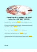 Massachusetts Cosmetology State Board Practice Exam/ 217 Q&A/ 2024-2025 