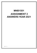 MNB1501 ASSIGNMENT 2 ANSWERS YEAR 2021
