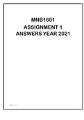 MNB1601 ASSIGNMENT 1 ANSWERS YEAR 2021