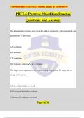 PHTLS Post test 9th edition Practice Questions and Answers