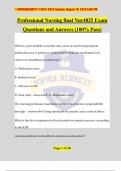 Professional Nursing final Nur4825 Exam Questions and Answers (100% Pass)