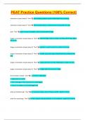 PEAT Practice Questions |100% Correct| 