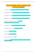 PEAT RETIRED FINAL EXAM [100%  Correct Answers]