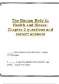 The Human Body in Health and Illness: Chapter 2 questions and correct answers