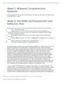 NR 599 Week 2 Pre-Tanic Self - Assessment & Reflection