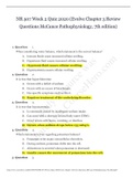 NR 507 Week 2 Quiz 2020 (Evolve Chapter 3 Review Questions McCance Pathophysiology, 7th edition)