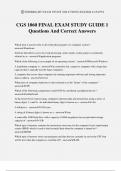 CGS 1060 FINAL EXAM STUDY GUIDE 1 Questions And Correct Answers