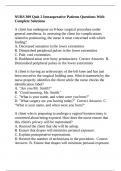 NURS 309 Quiz 2 Intraoperative Patients Questions With Complete Solutions