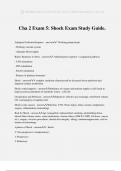 Cha 2 Exam 5: Shock Exam Study Guide.