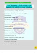 SLCC Anatomy Lab- Muscles Exam Study Guide with Complete Solutions