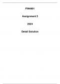 FIN4801 Assignment 5 2024 (Detailed solution)