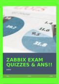 ZABBIX EXAM BUNDLE SOLVED CORRECTLY TO SCORE A+