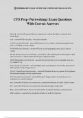 CTS Prep (Networking) Exam Questions With Correct Answers