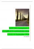 MAT1503 Assignment 5 (COMPLETE ANSWERS) 2024 - DUE 10 September 2024