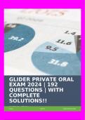 GLIDER PRIVATE ORAL EXAM 2024 | 192 QUESTIONS | WITH COMPLETE SOLUTIONS!!