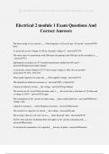 Electrical 2 module 1 Exam Questions And Correct Answers