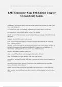 EMT Emergency Care 14th Edition Chapter 6 Exam Study Guide.