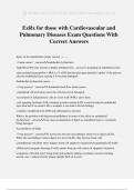 ExRx for those with Cardiovascular and Pulmonary Diseases Exam Questions With Correct Answers