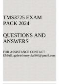 TMS3725 Exam pack 2024(Questions and answers)