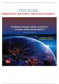 Test Bank For Operations and Supply Chain Management, 17th Edition by F. Robert Jacobs All Chapters 1 - 22 LATEST