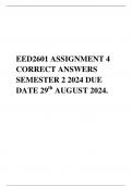 EED2601 ASSIGNMENT 4 CORRECT ANSWERS SEMESTER 2 2024 DUE DATE 29th AUGUST 2024.