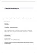 Pharmacology MCQ Test Questions and Answers