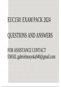 EUC1501 Exam pack 2024(Ethical Information and Communication Technologies for Development Solutions) Questions and answers