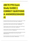 ABCTE PTK Exam Study GUIDE|| CORRECT QUESTIONS & ANSWERS(GRADED A)