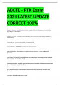 ABCTE - PTK Exam 2024 LATEST UPDATE CORRECT 100%