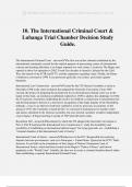 10. The International Criminal Court & Lubanga Trial Chamber Decision Study Guide.