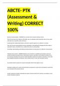 ABCTE- PTK (Assessment & Writing) CORRECT 100%