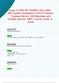 Exam 3: PNR 207/ PNR207 (New 2024/  2025 Update) Transition to PN/VN Practice   Capstone Review with Questions and  Verified Answers| 100% Correct| Grade A -Fortis