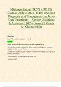 Midterm & Final Exam: NR571 / NR 571 Complex Diagnosis and Management in Acute Care Practicum Exam (Latest 2024 / 2025 Updates STUDY BUNDLE WITH COMPLETE SOLUTIONS) | 100% Correct | Grade A - Chamberlain